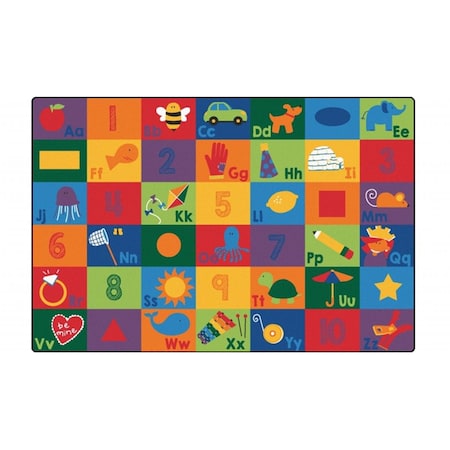 Carpets For Kids Sequential Seating Literacy Rug- 4 x 6 ft. 6701